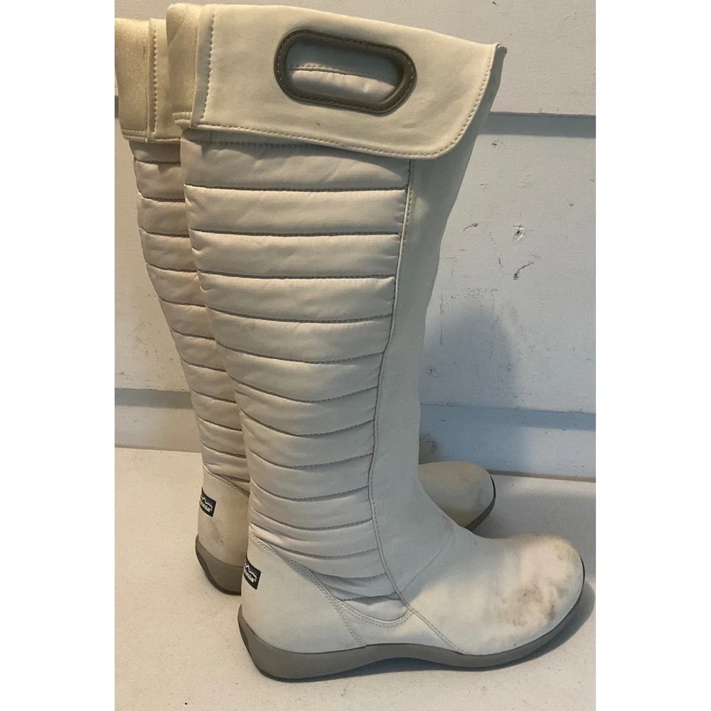 Patagonia Fiona Natural White Quilted PrimaLoft Winter Boots Womens 7.5 T50862